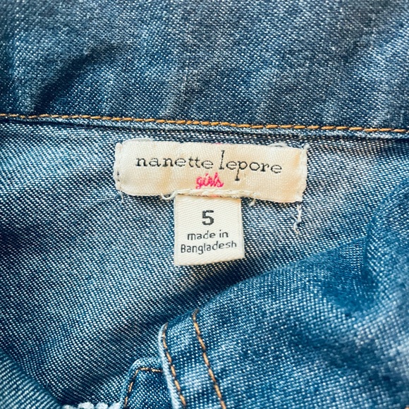 Nanette Lepore Denim Jacket for Kids with Embroidery - Picture 4 of 4